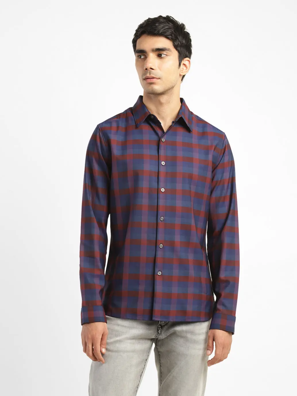 Men's Checkered Slim Fit Shirt 1