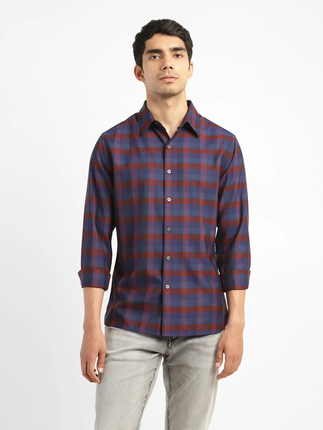 Men's Checkered Slim Fit Shirt 2