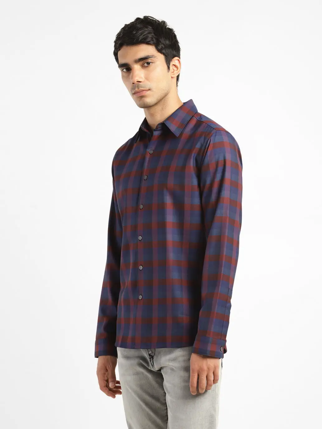 Men's Checkered Slim Fit Shirt 4