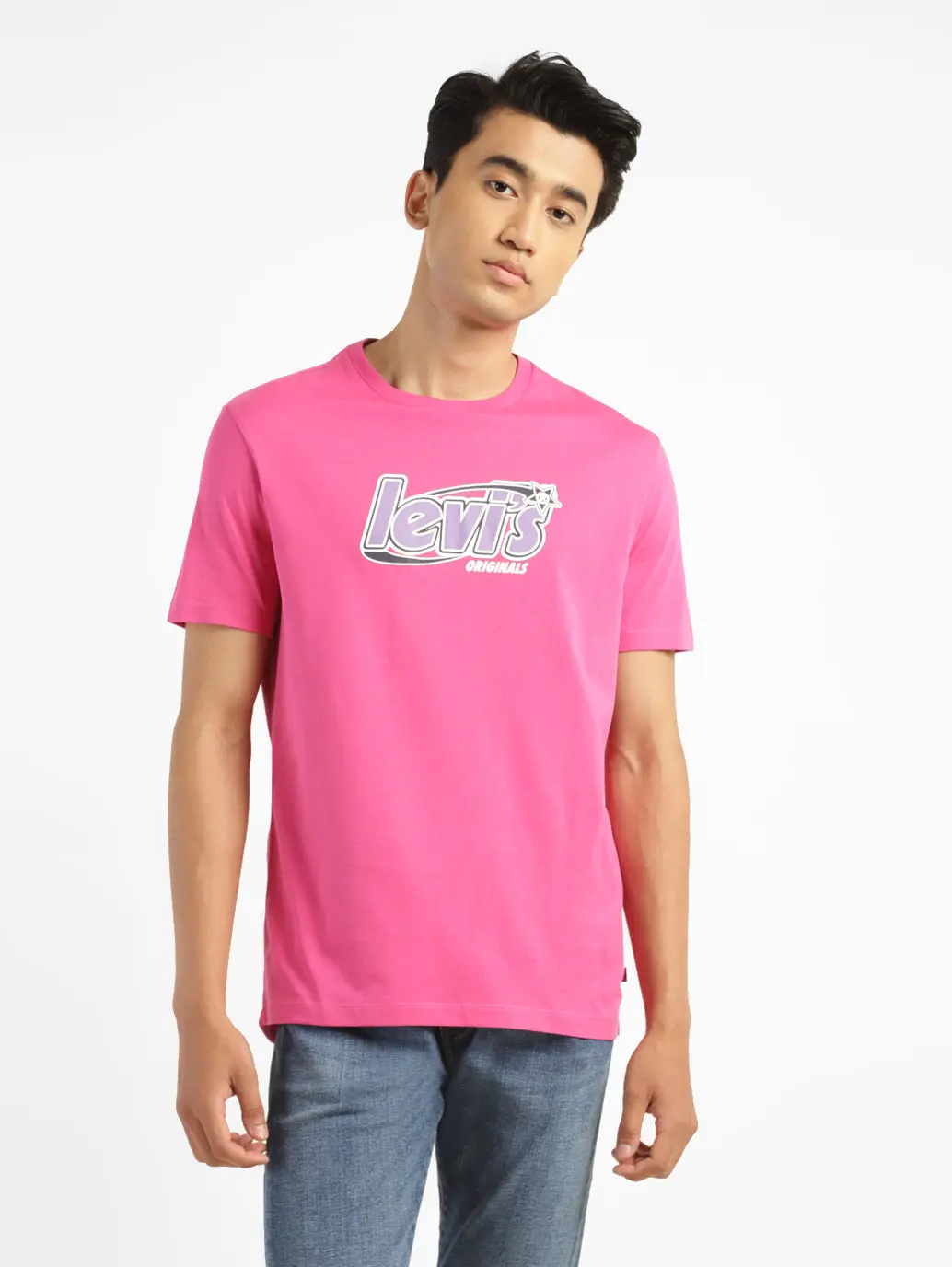 Men's Brand Logo Round Neck T-Shirt 1