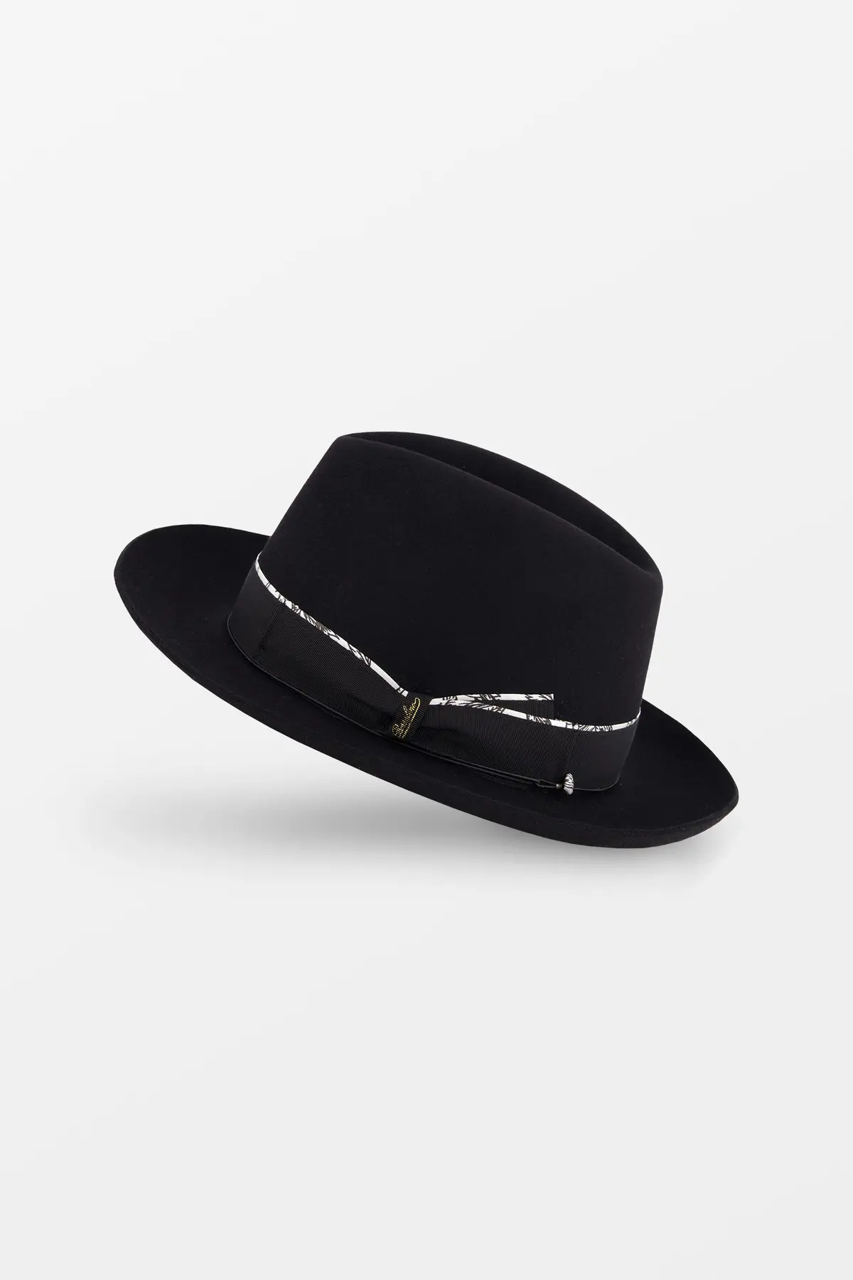 Borsalino Black Alessandria Rasato Tesa Media Hat 1