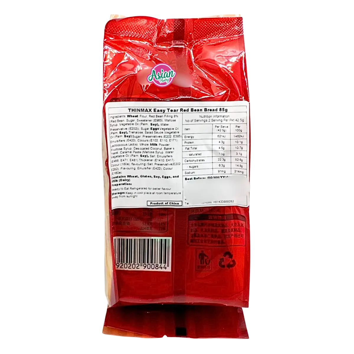 Thinmax Easy Tear Red Bean Bread 85G 2
