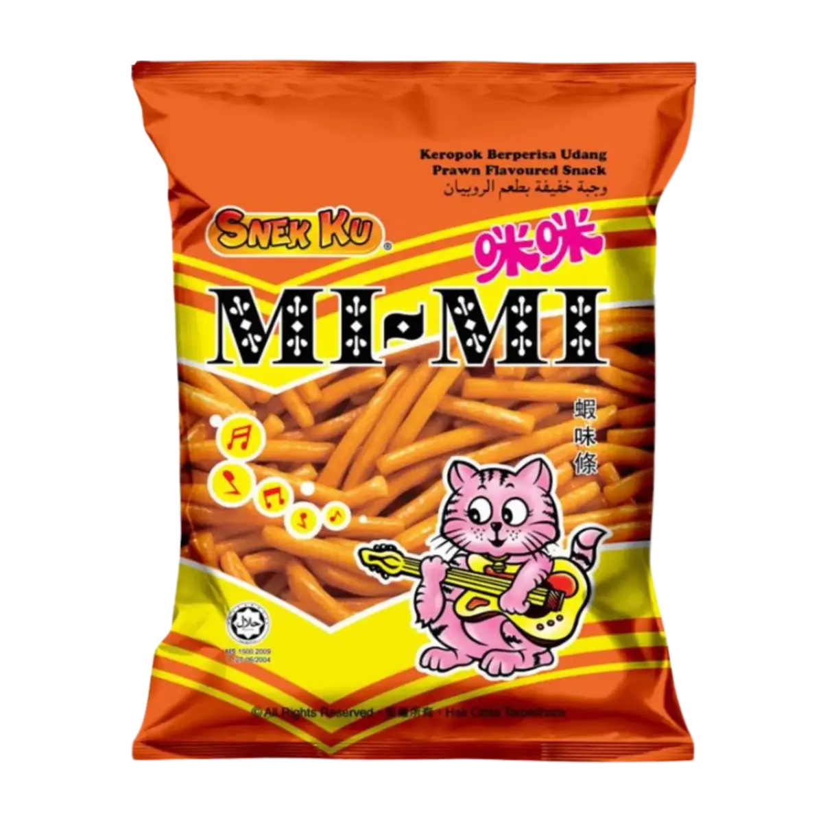 Snek Ku Mi Mi Prawn Flavoured Snack 70G 1