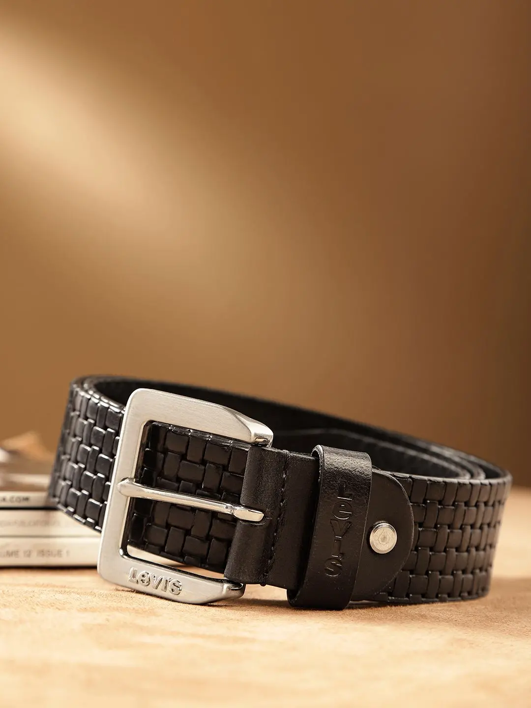 Men's Black Textured Belt 1