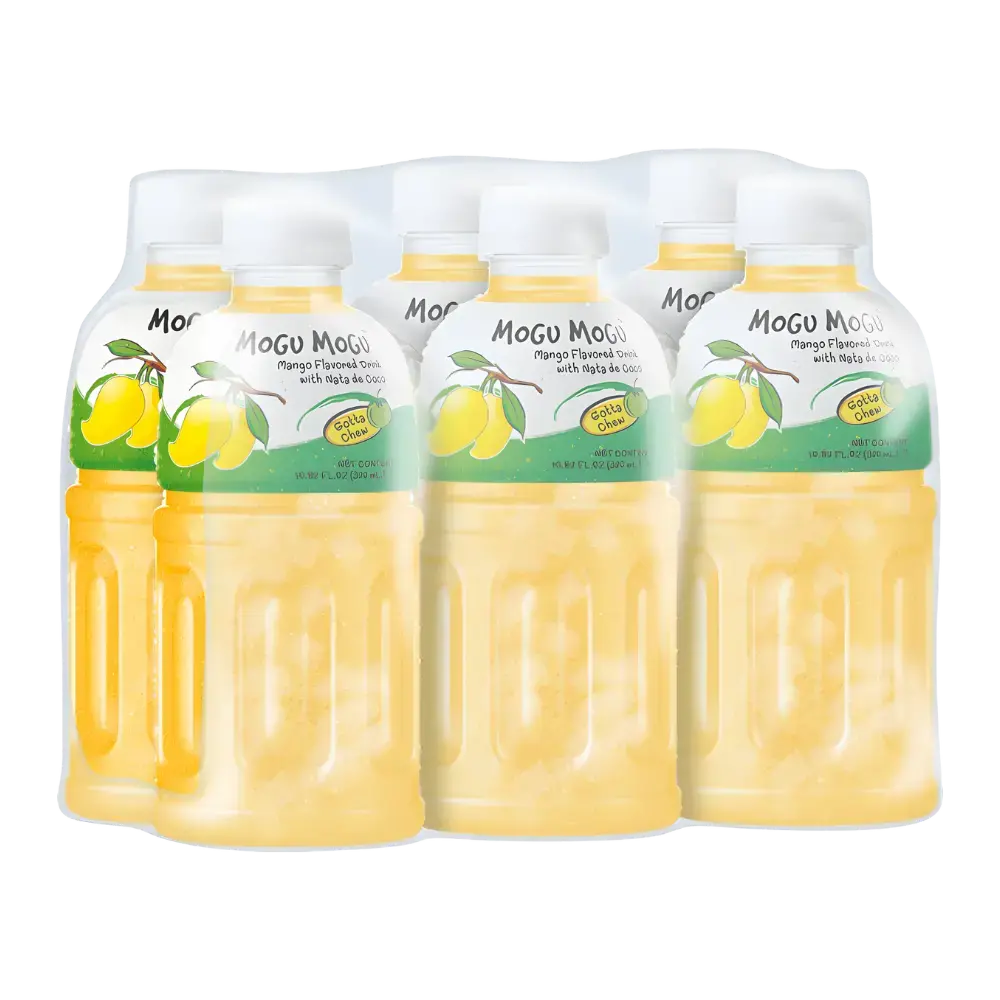 Mogu Mogu Mango Juice With Nata De Coco 6 Pack 1