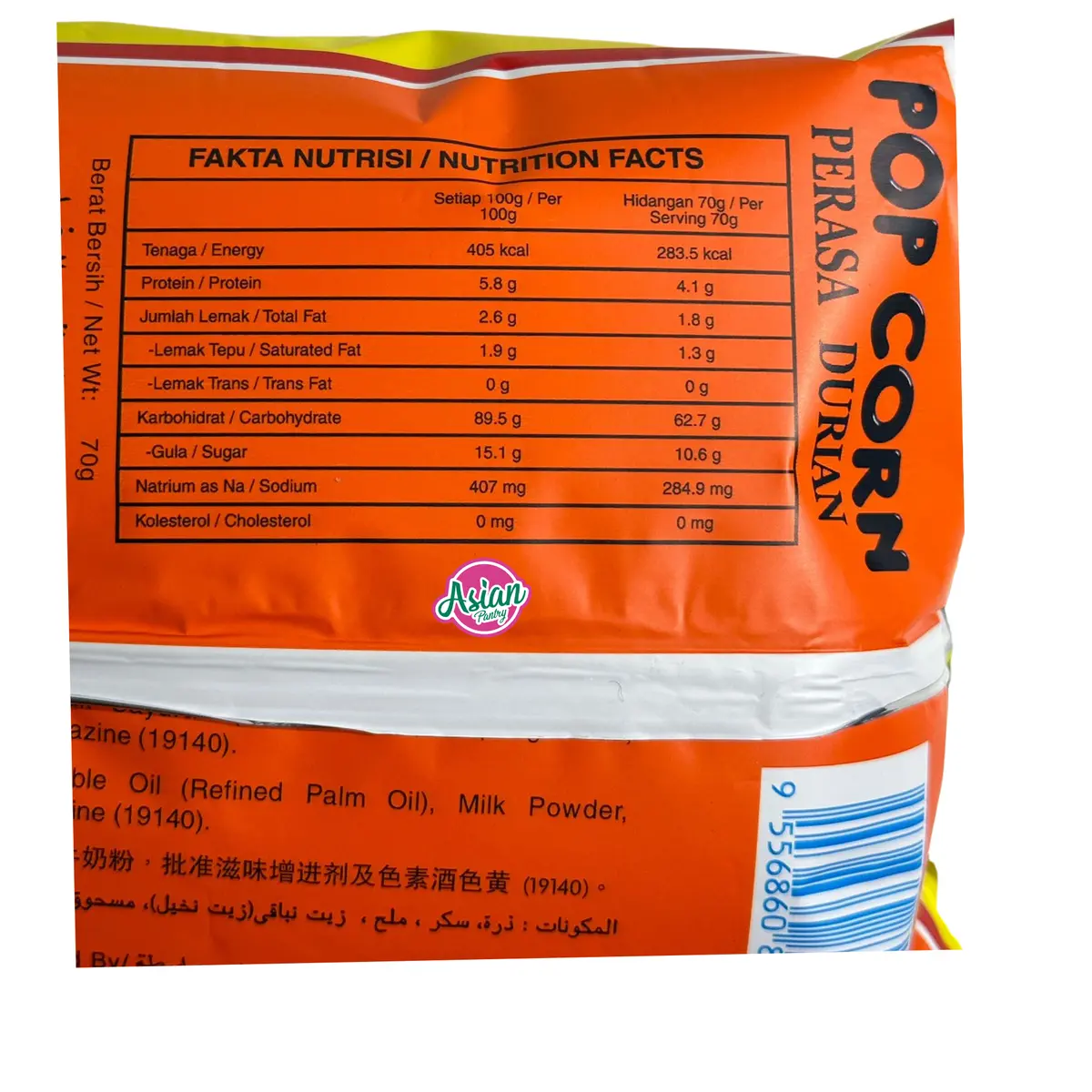 Cap Durian Pop Corn 70G 3