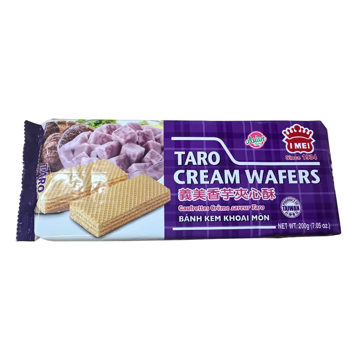 I Mei Taro Cream Wafers 200G 1