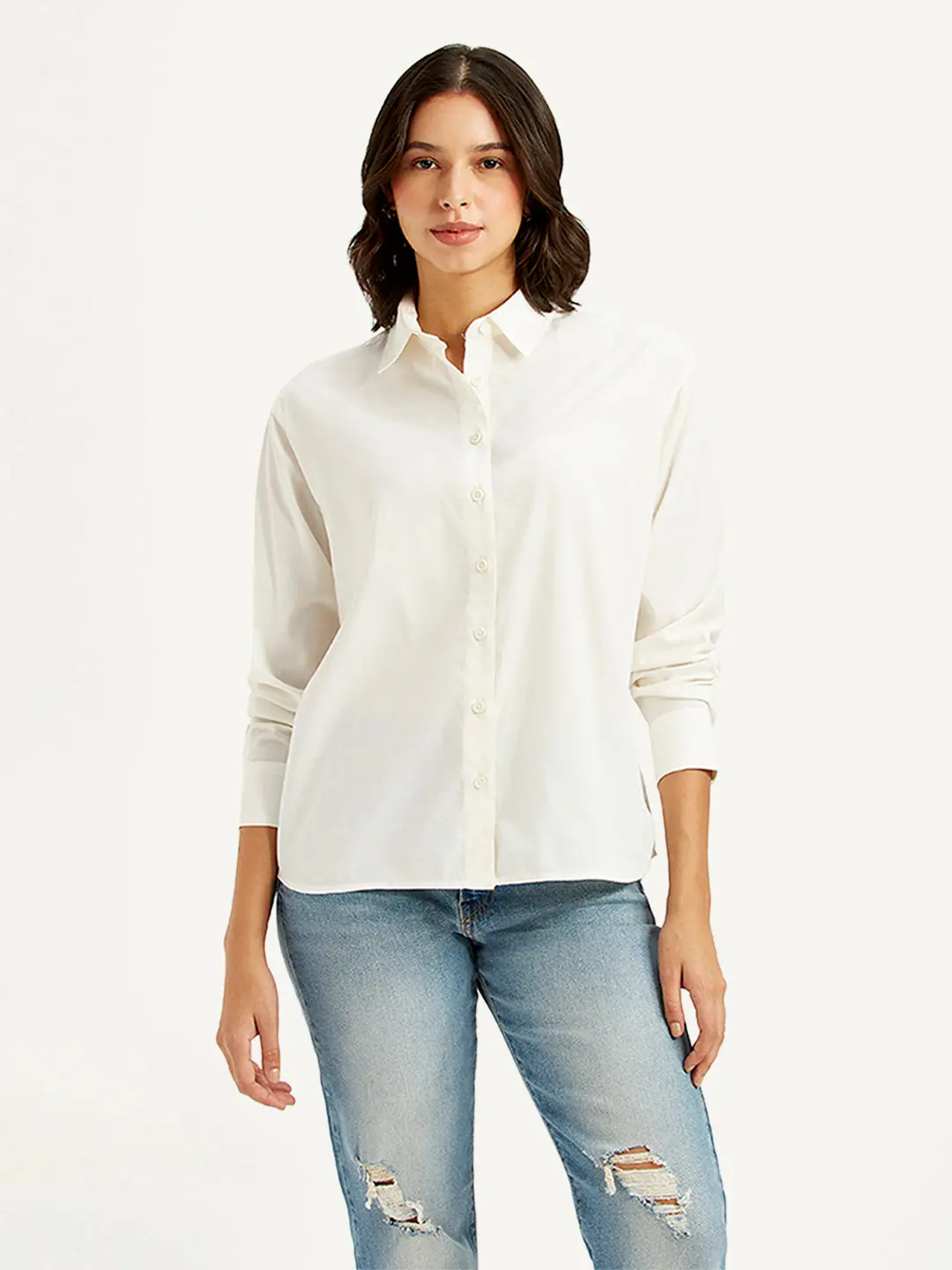 Women's Solid Relaxed Fit Shirt 1