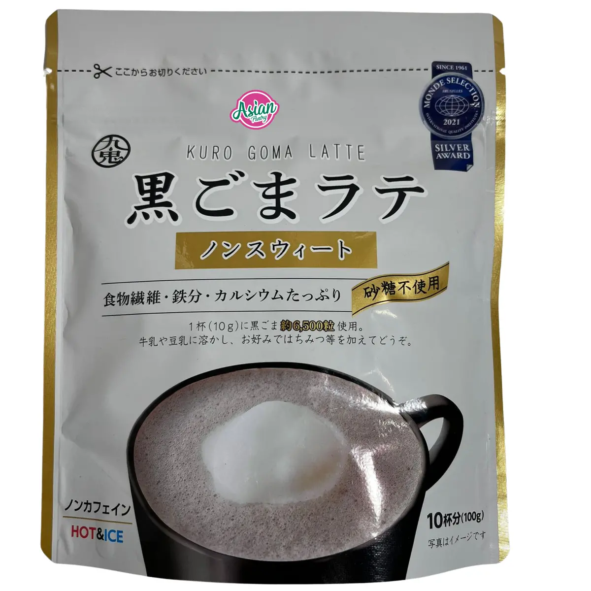 Kuki Sangyo Black Sesame Latte Non-Sweet 100G 1
