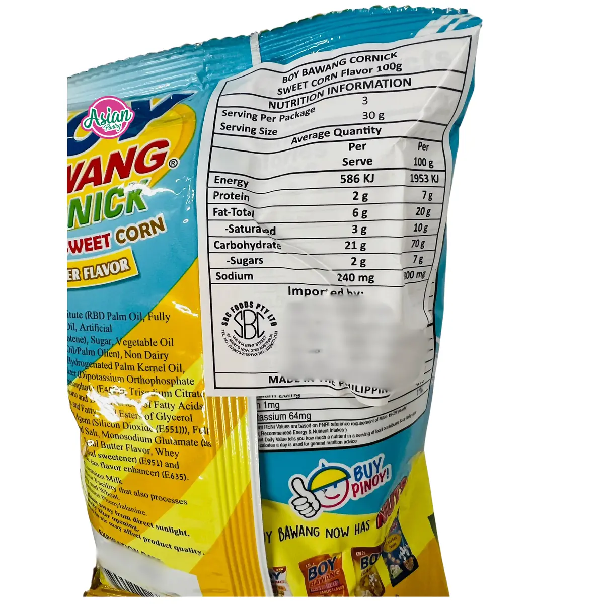 Boy Bawang Cornick Golden Sweet Corn Butter Flavour 100G (Bbd: 03/04/2026) 2