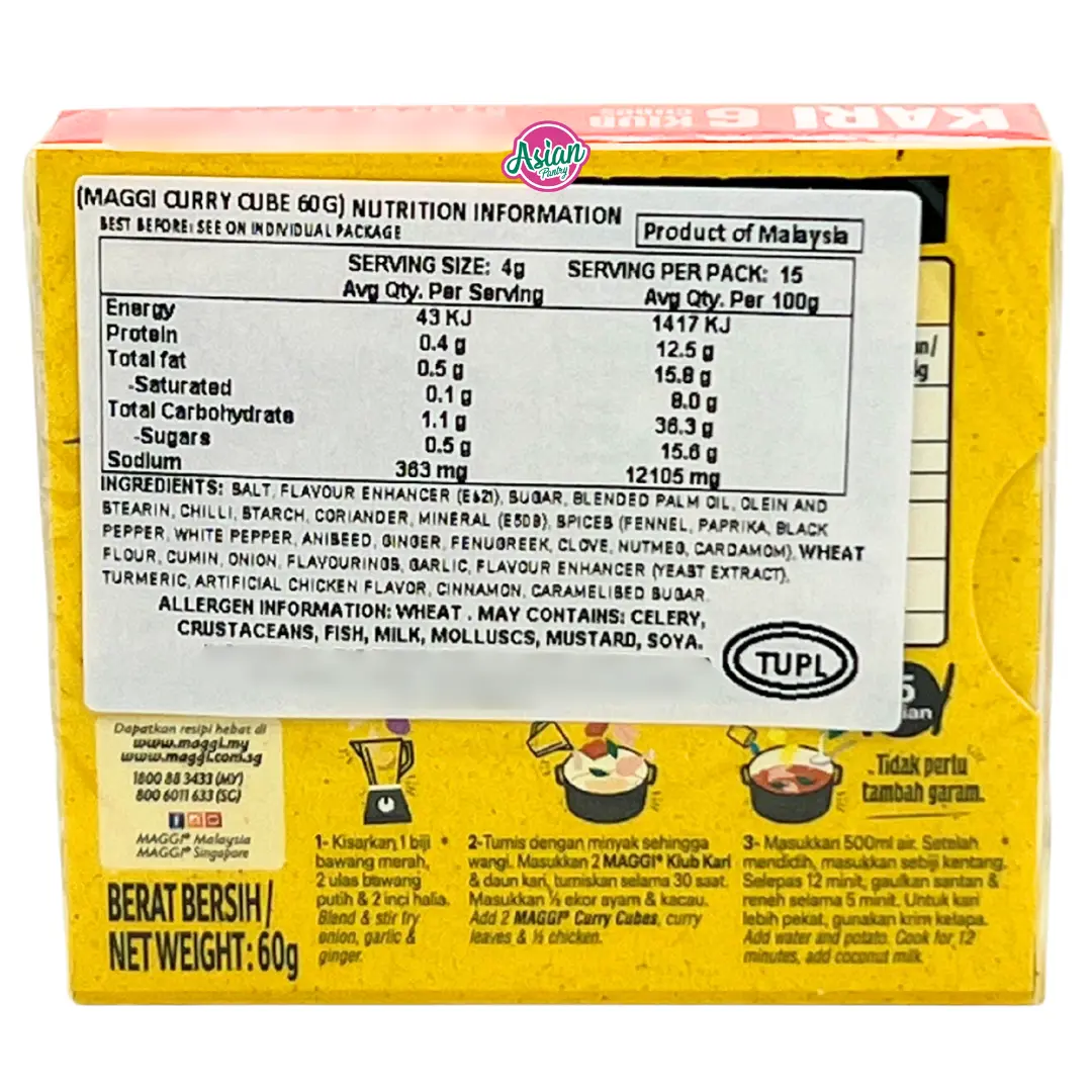 Maggi Curry (Kari) Stock Cube 60G 2
