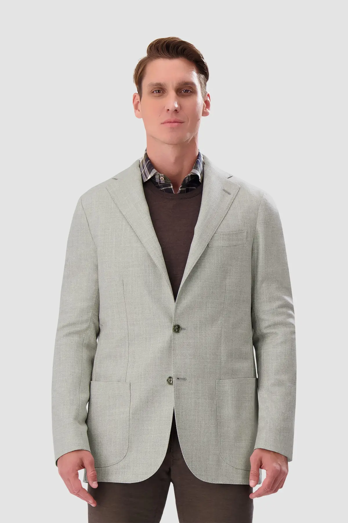 Barba Napoli Light Grey Long 2B Blazer 2