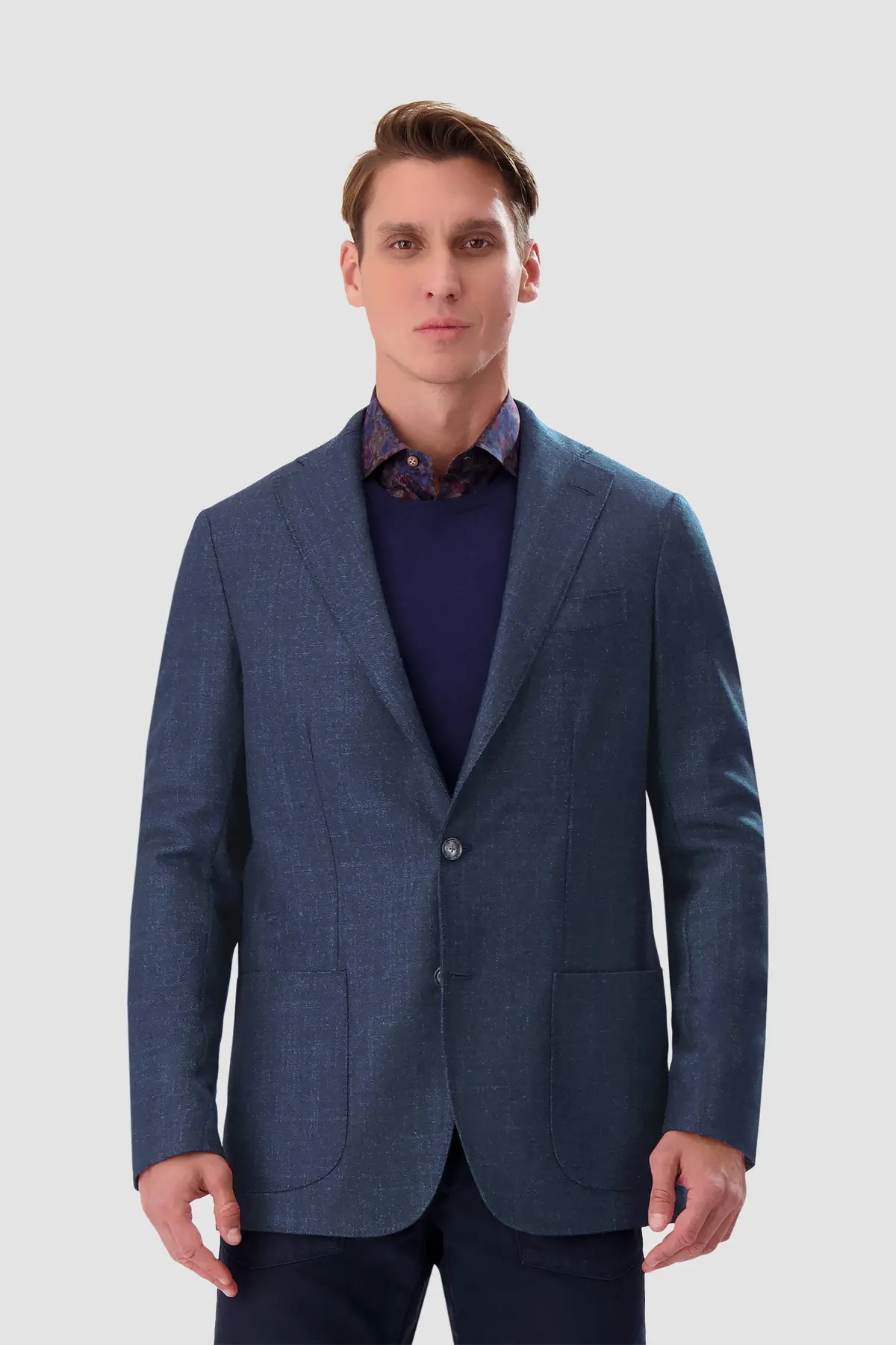 Barba Napoli Navy Long 2B Blazer 2