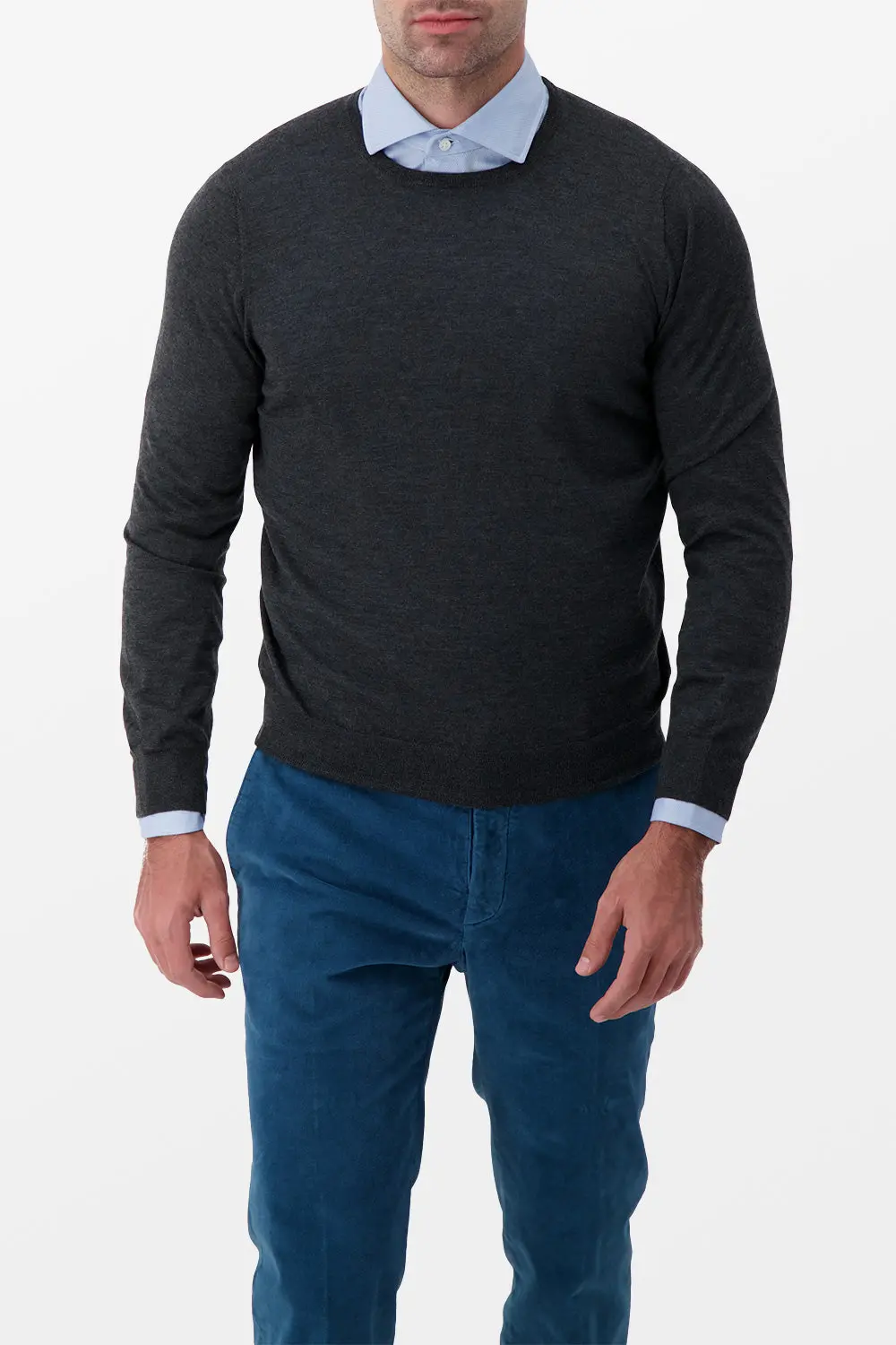 Barba Napoli Grey Cashmere Sweater 1