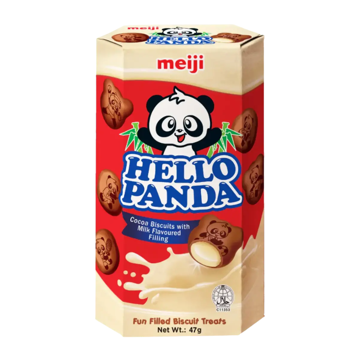 Meiji Hello Panda Cocoa Biscuits With Milk Flavoured Filling 50G 1