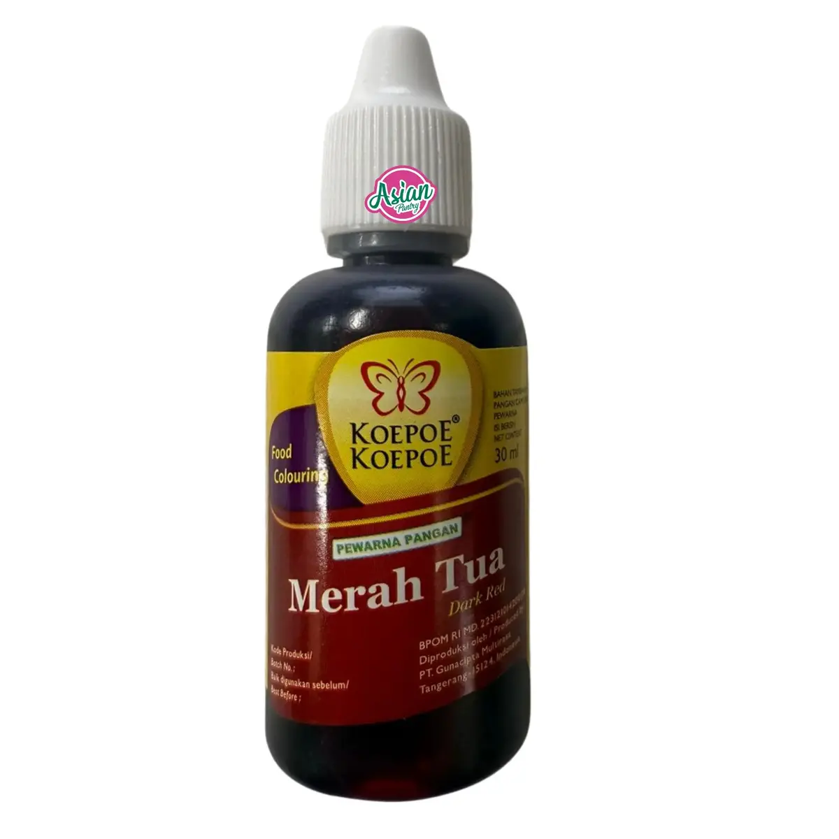 Koepoe Koepoe Food Colouring - Dark Red/Merah Tua 30Ml 1