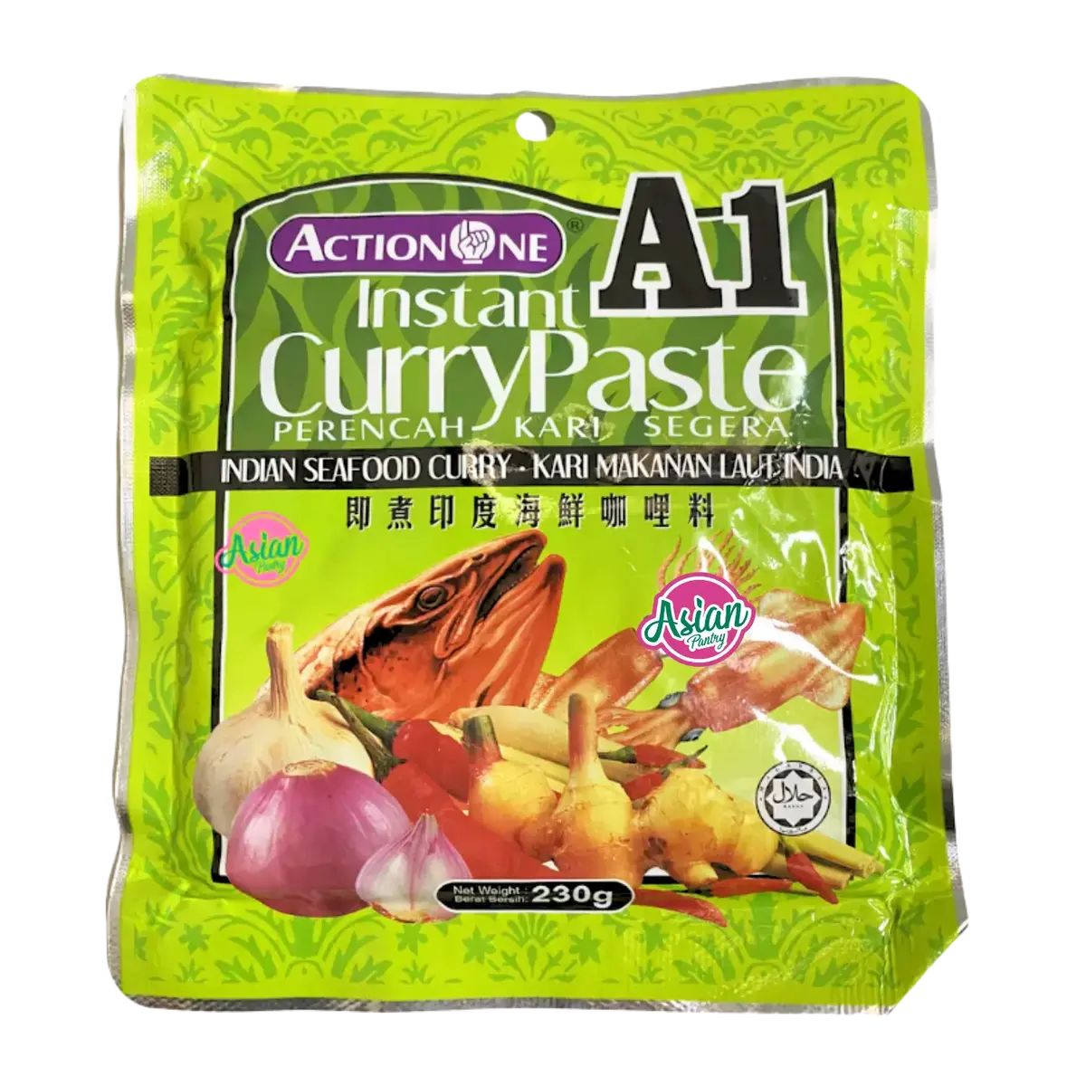 Action One Instant Curry Paste Indian Seafood 230G 1