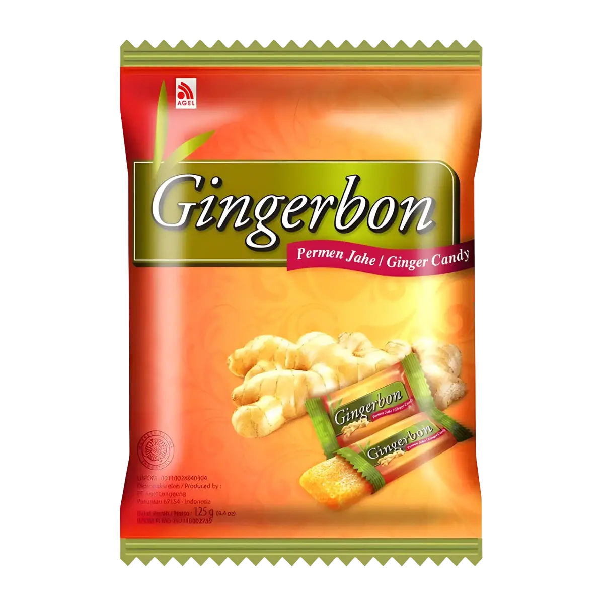Agel Gingerbon Candy 125G 1