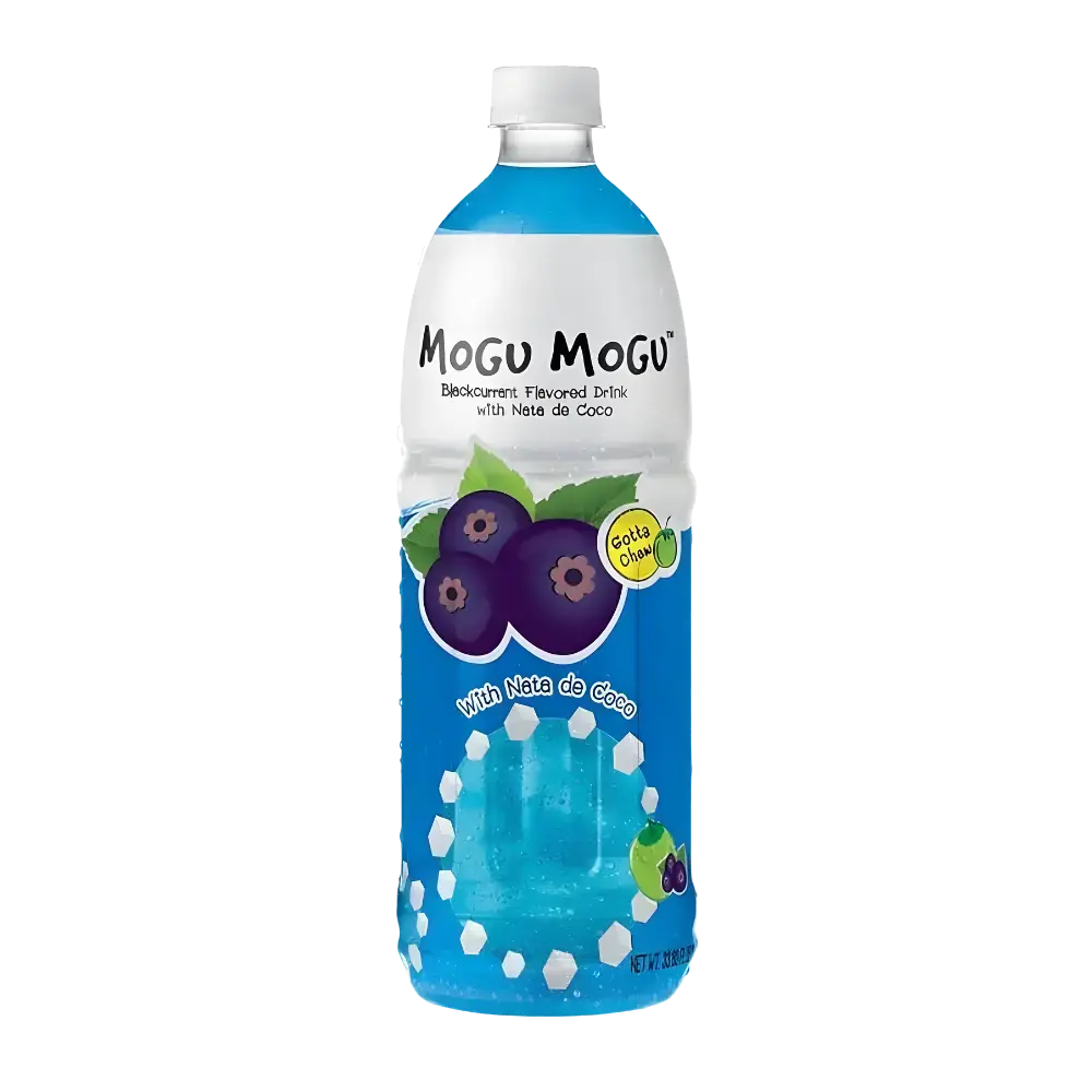 Mogu Mogu Blackcurrant Juice With Nata De Coco 1L 1