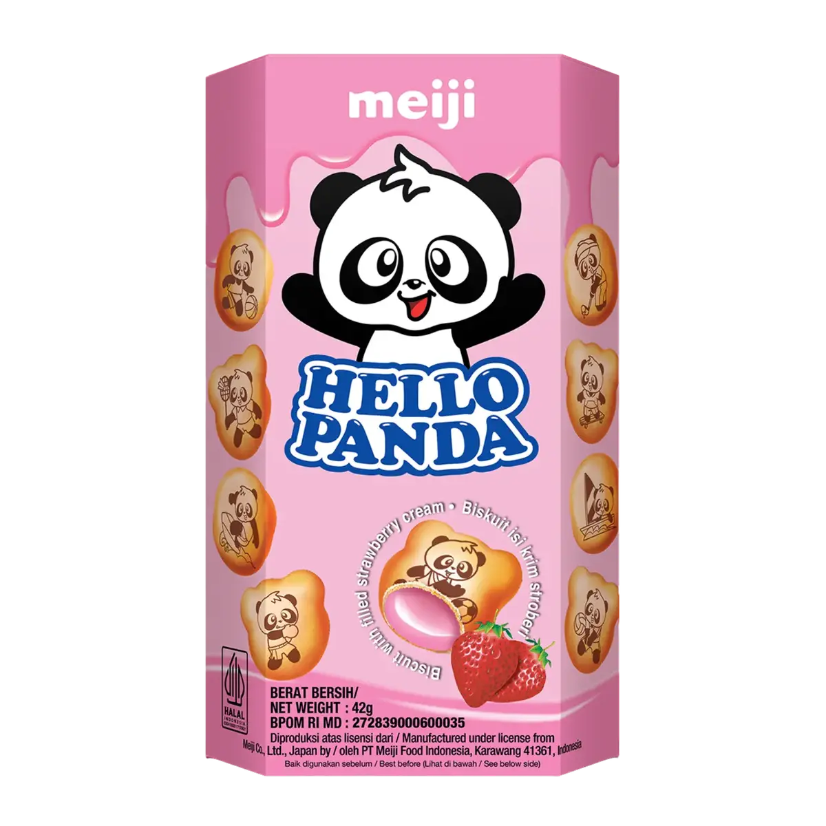 Meiji Hello Panda Strawberry Flavour 42G 1