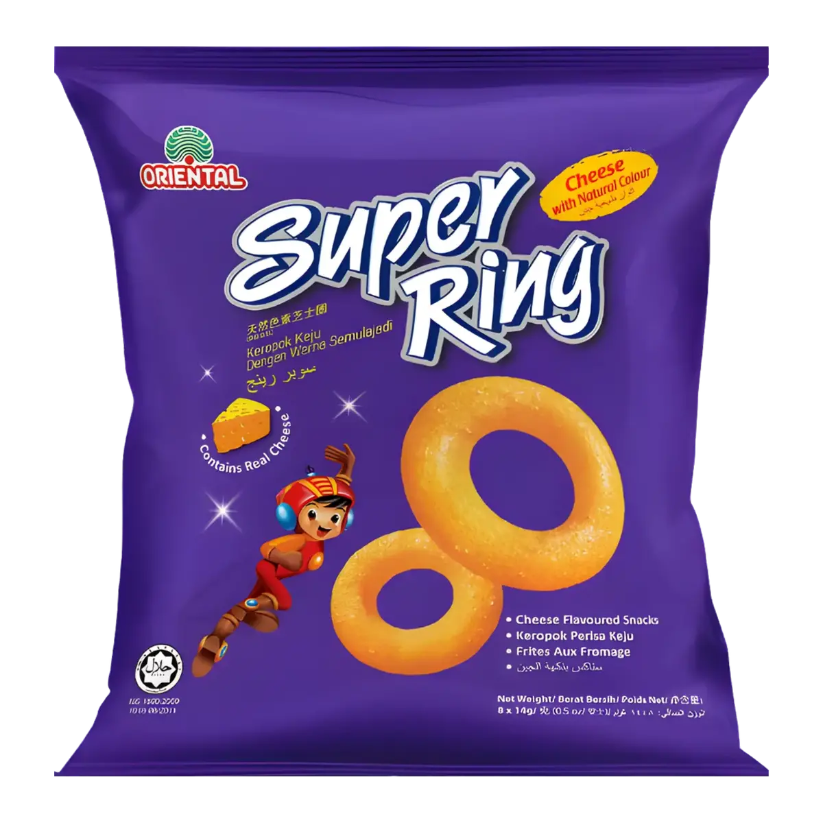 Oriental Super Ring Cheese Snack 8Pk 112G 1