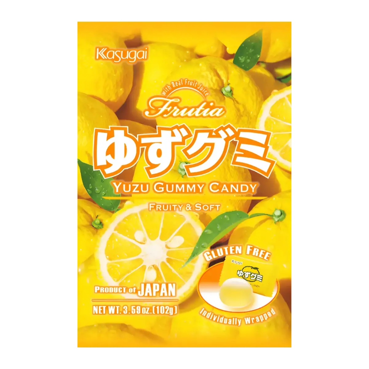 Kasugai Gummy Candy Yuzu 102G 1