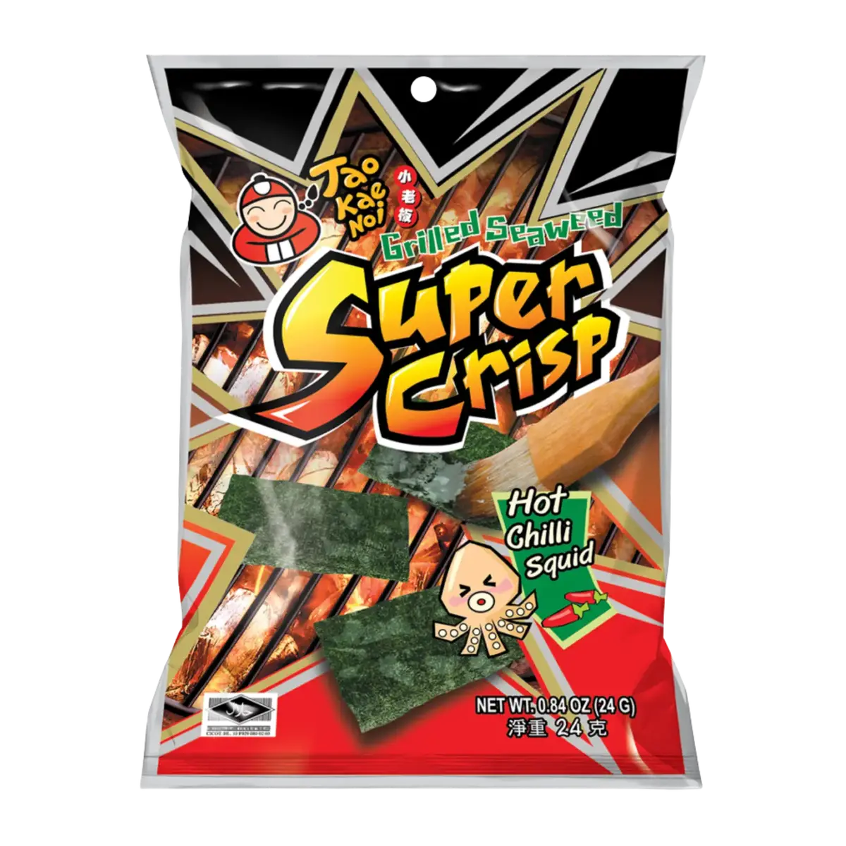 Tao Kae Noi Grilled Seaweed Hot Chilli Squid 24G 1