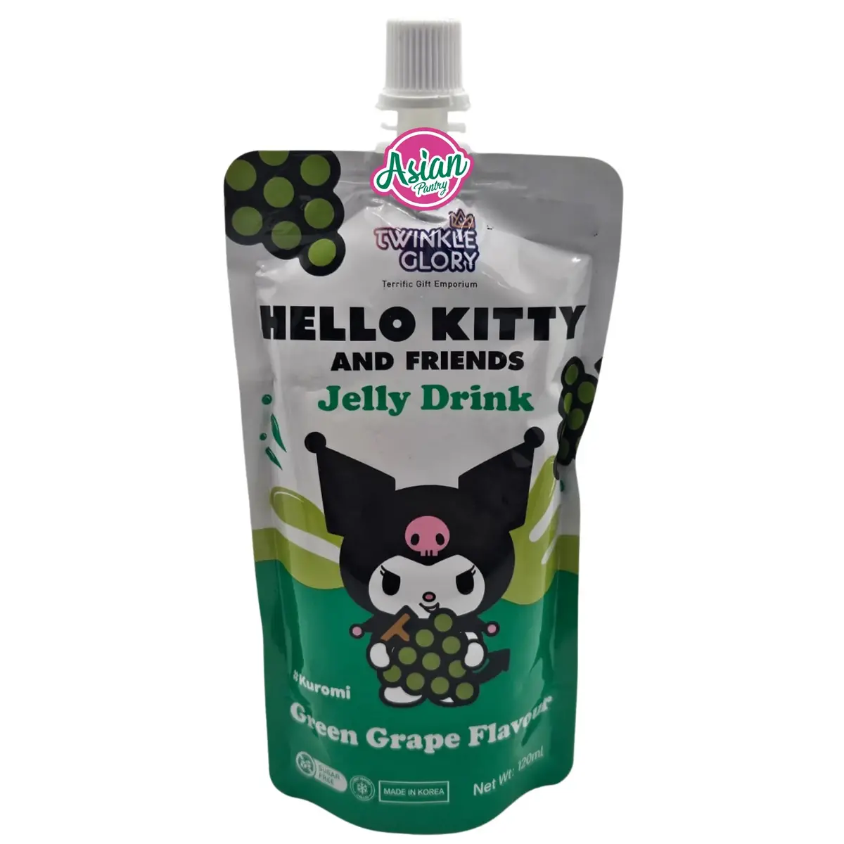 Twinkle Glory Kuromi Jelly Drink Green Grape Flavour 120Ml (Bbd: 03/05/2026) 1