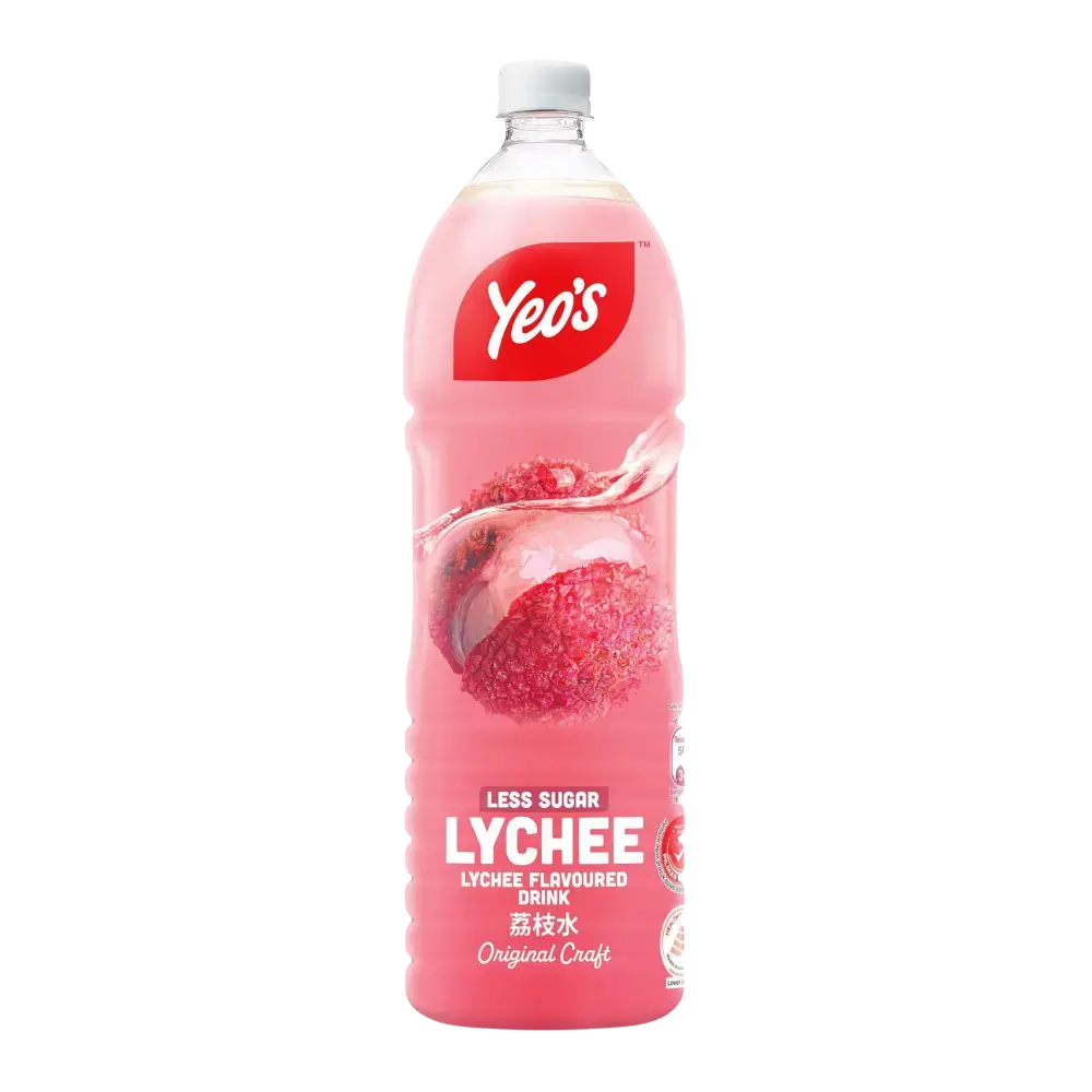 Yeo's Lychee Flavoured Drink Less Sugar 1.5L 1