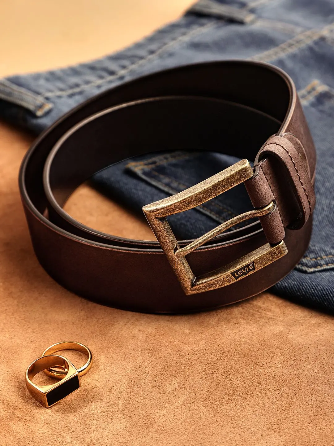 Men's Brown Solid Belt 1