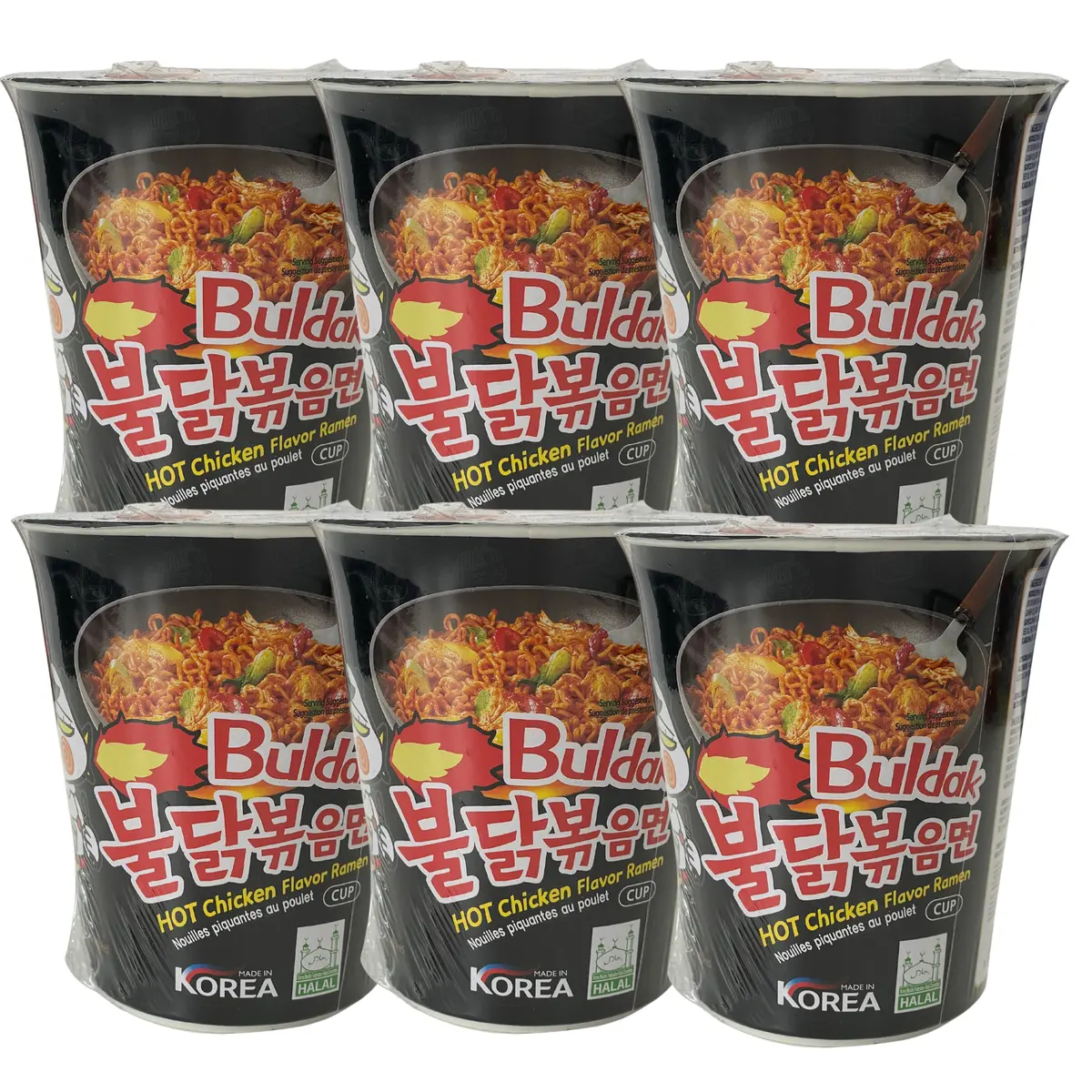 Samyang Buldak Hot Chicken Flavour Ramen Cup (6 Pack) 1