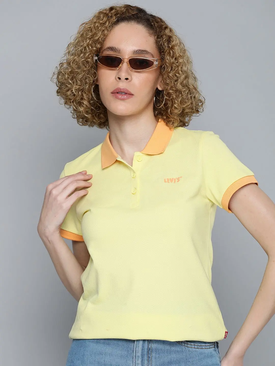 Women's Solid Polo T-Shirt 1