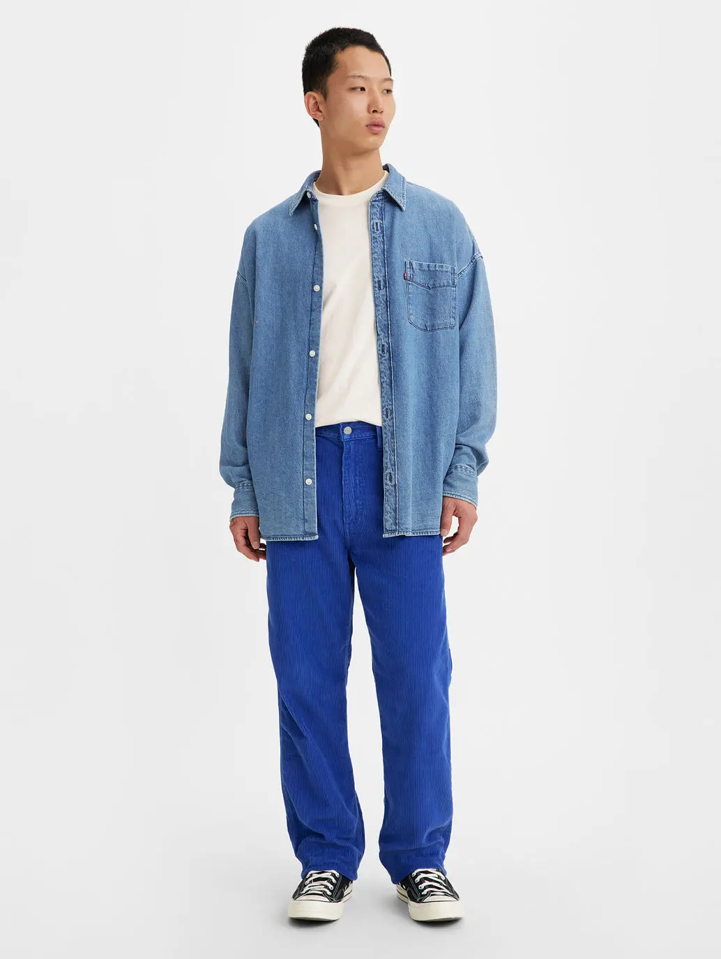Men's Blue Loose Fit Trousers 1