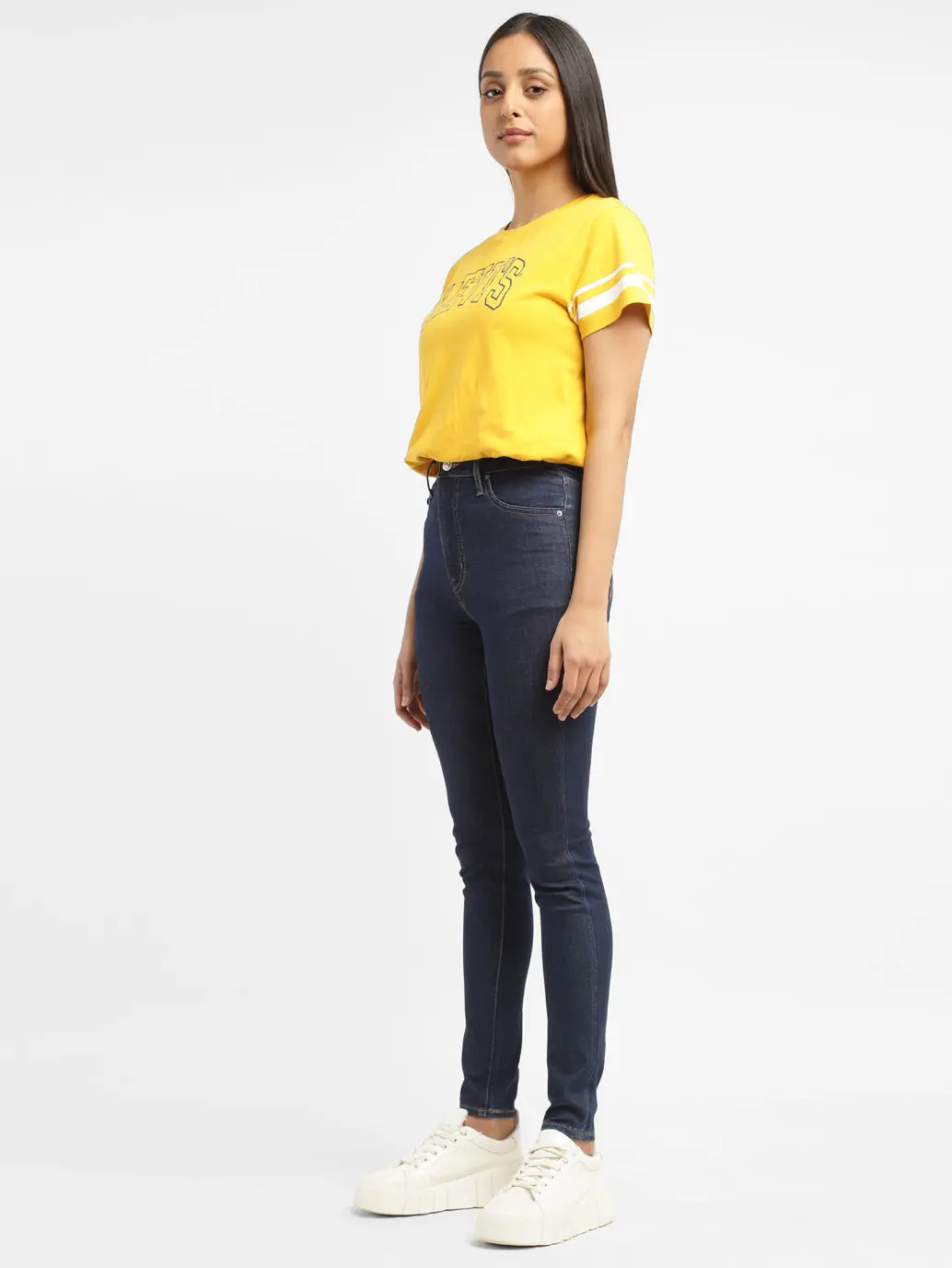 Women's Blue Mile High Wide Leg Fit High Rise Jeans 1