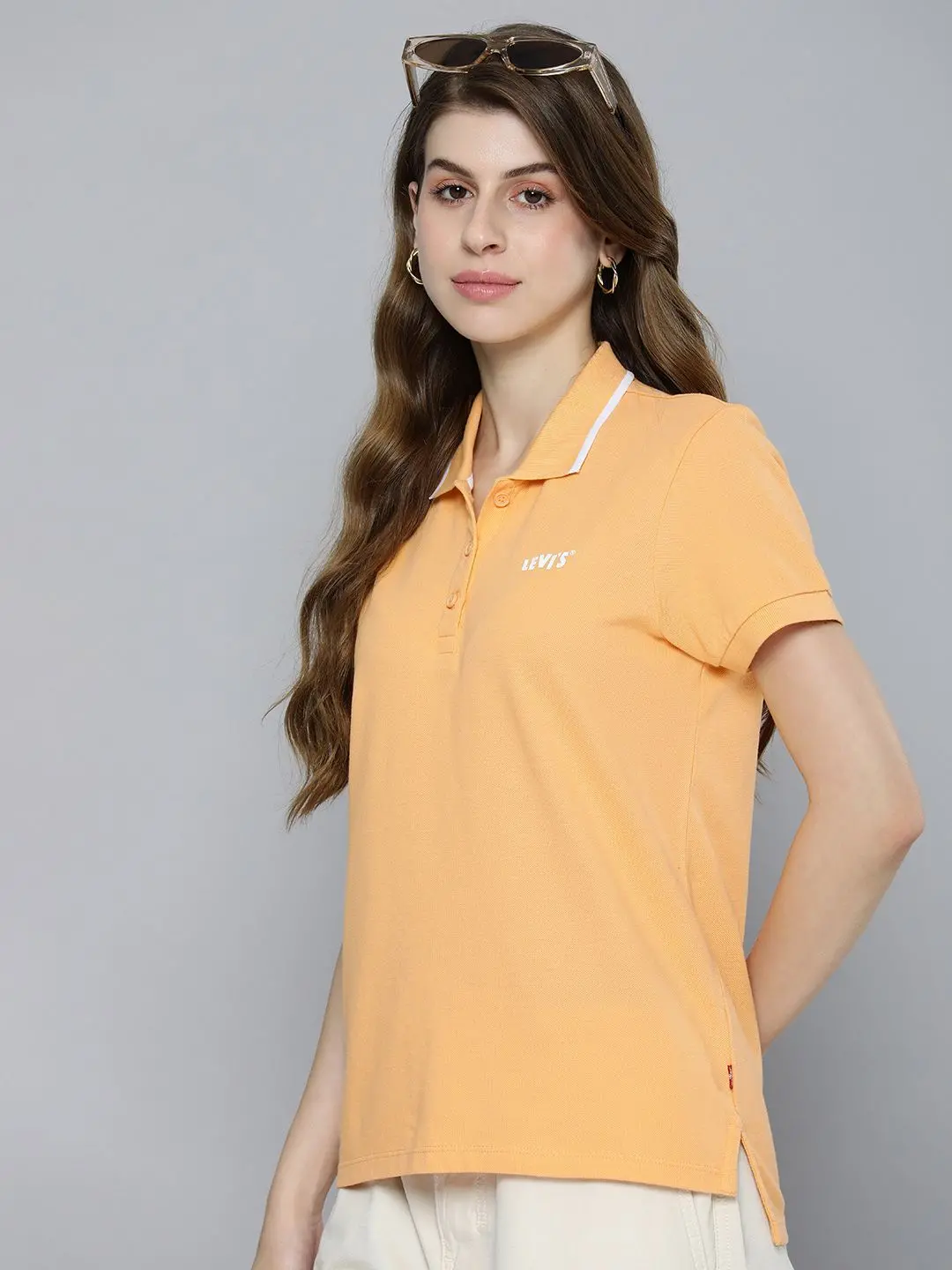 Women's Solid Polo T-Shirt 1