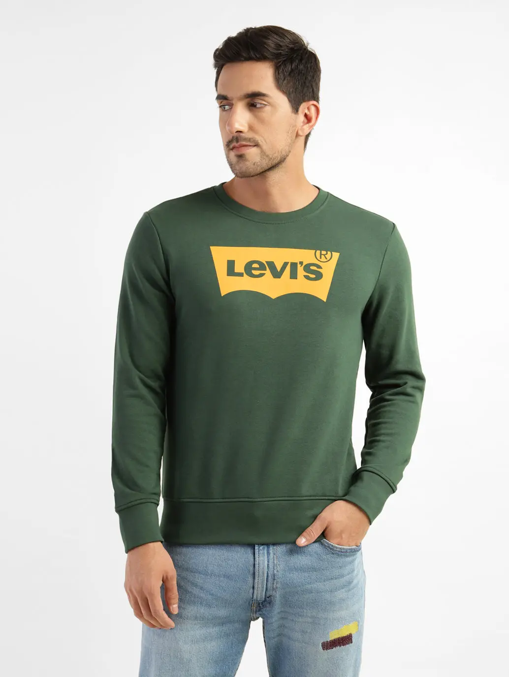 Men's Brand Logo Crew Neck Sweatshirt 1