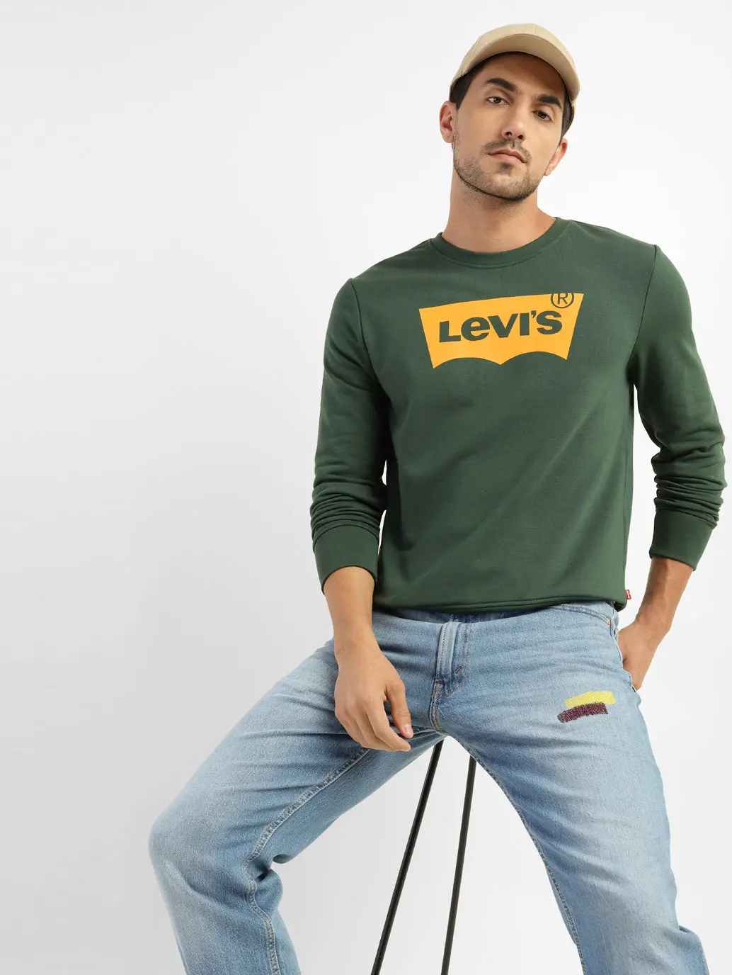 Men's Brand Logo Crew Neck Sweatshirt 2