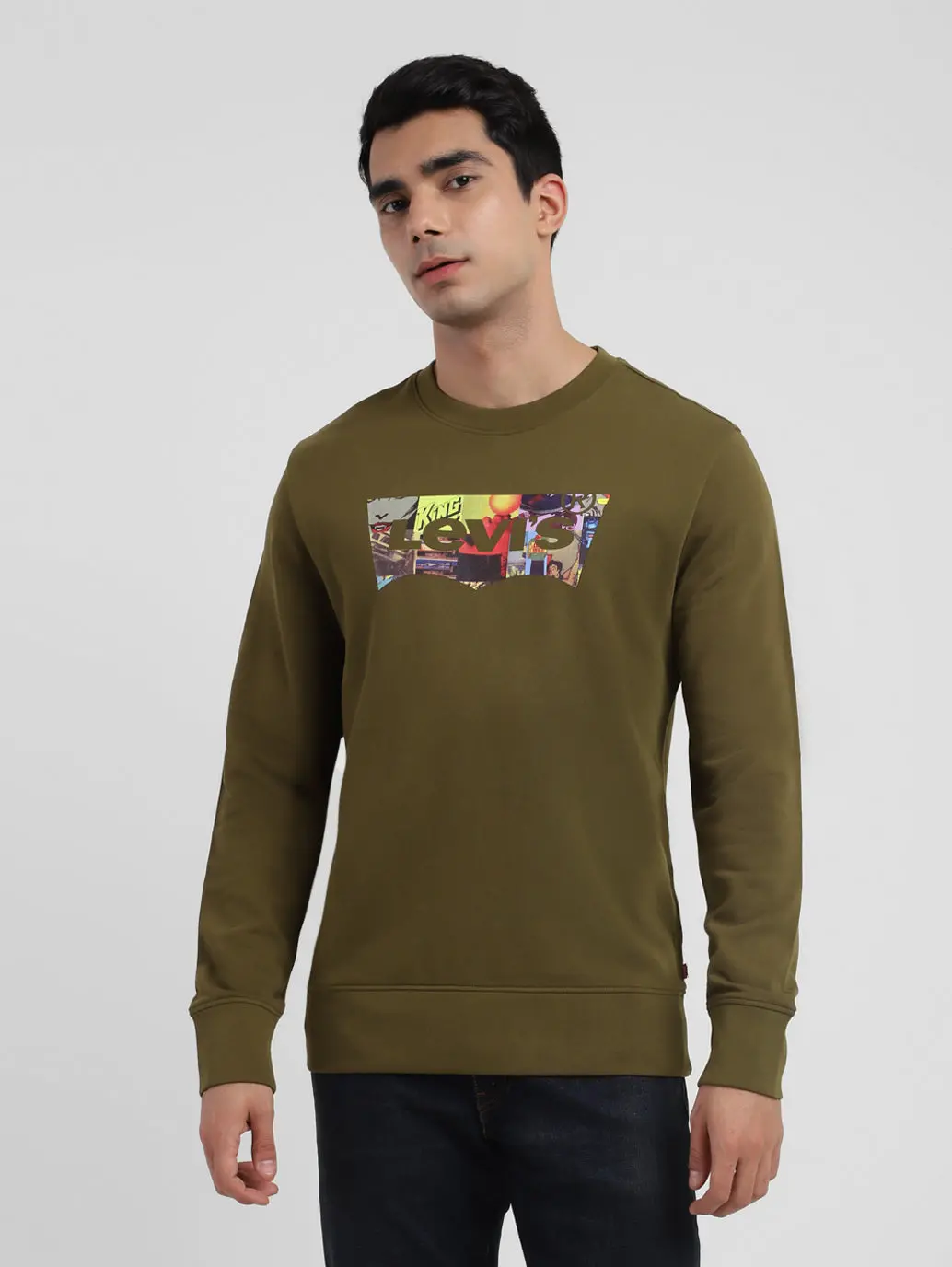 Men's Printed Crew Neck Sweatshirt 1