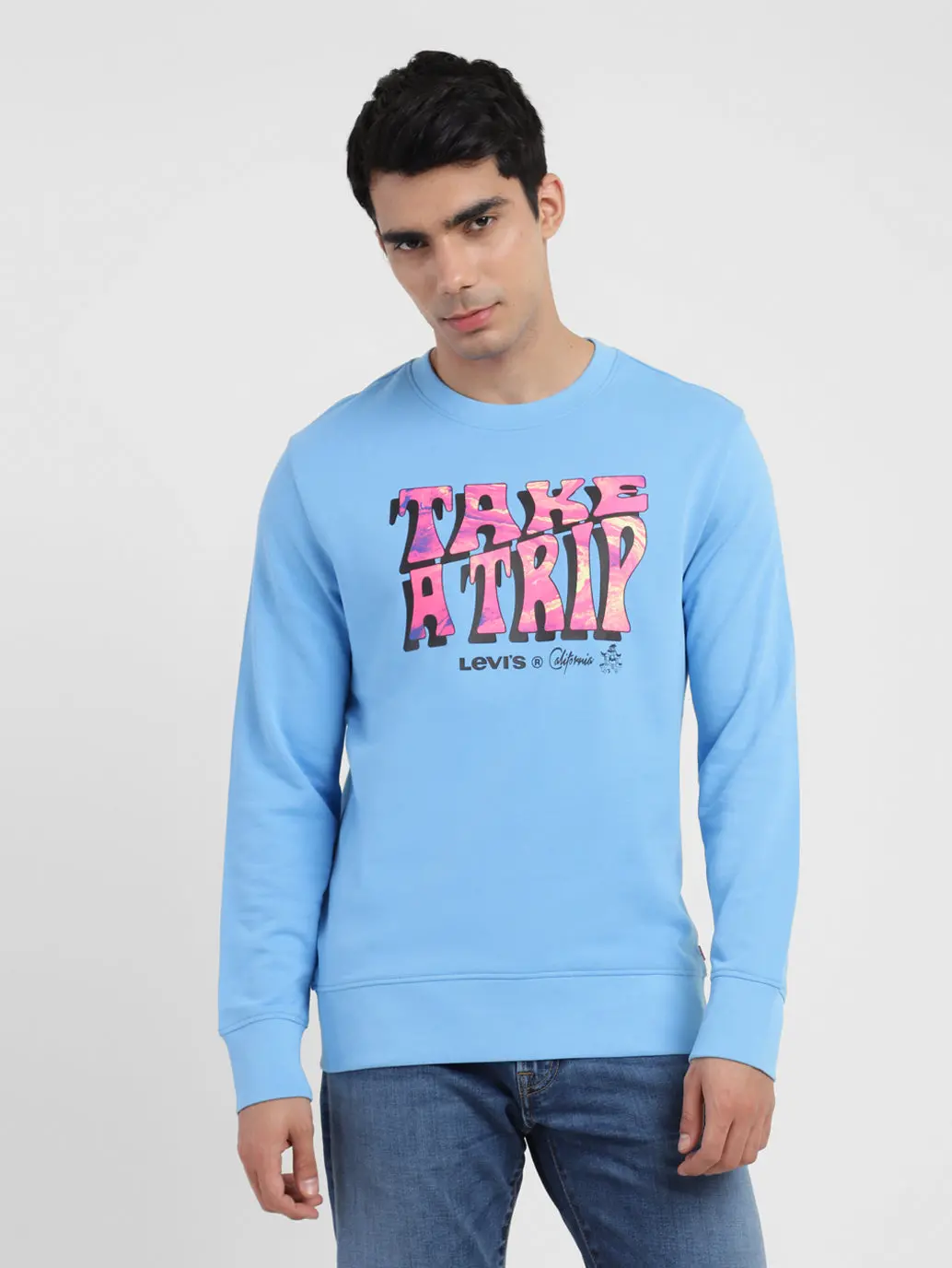 Men's Printed Crew Neck Sweatshirt 1