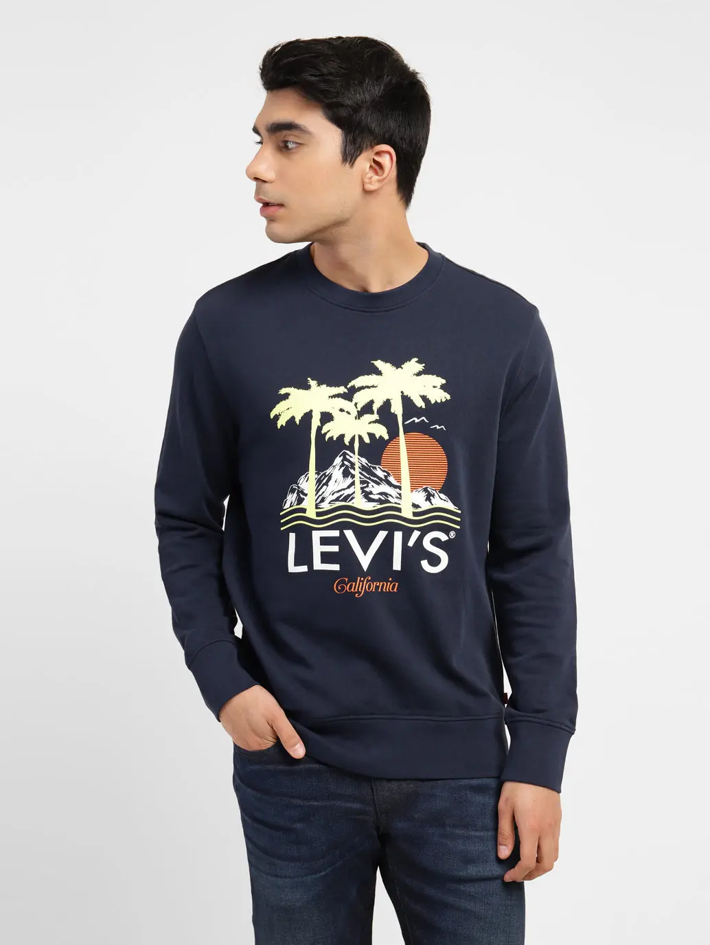 Men's Graphic Print Crew Neck Sweatshirt 1