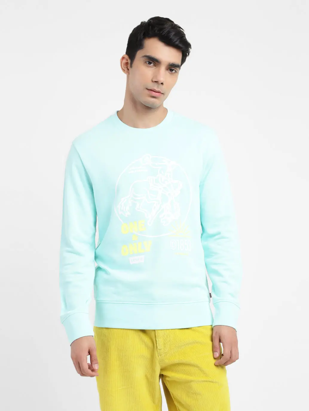 Men's Graphic Print Crew Neck Sweatshirt 1