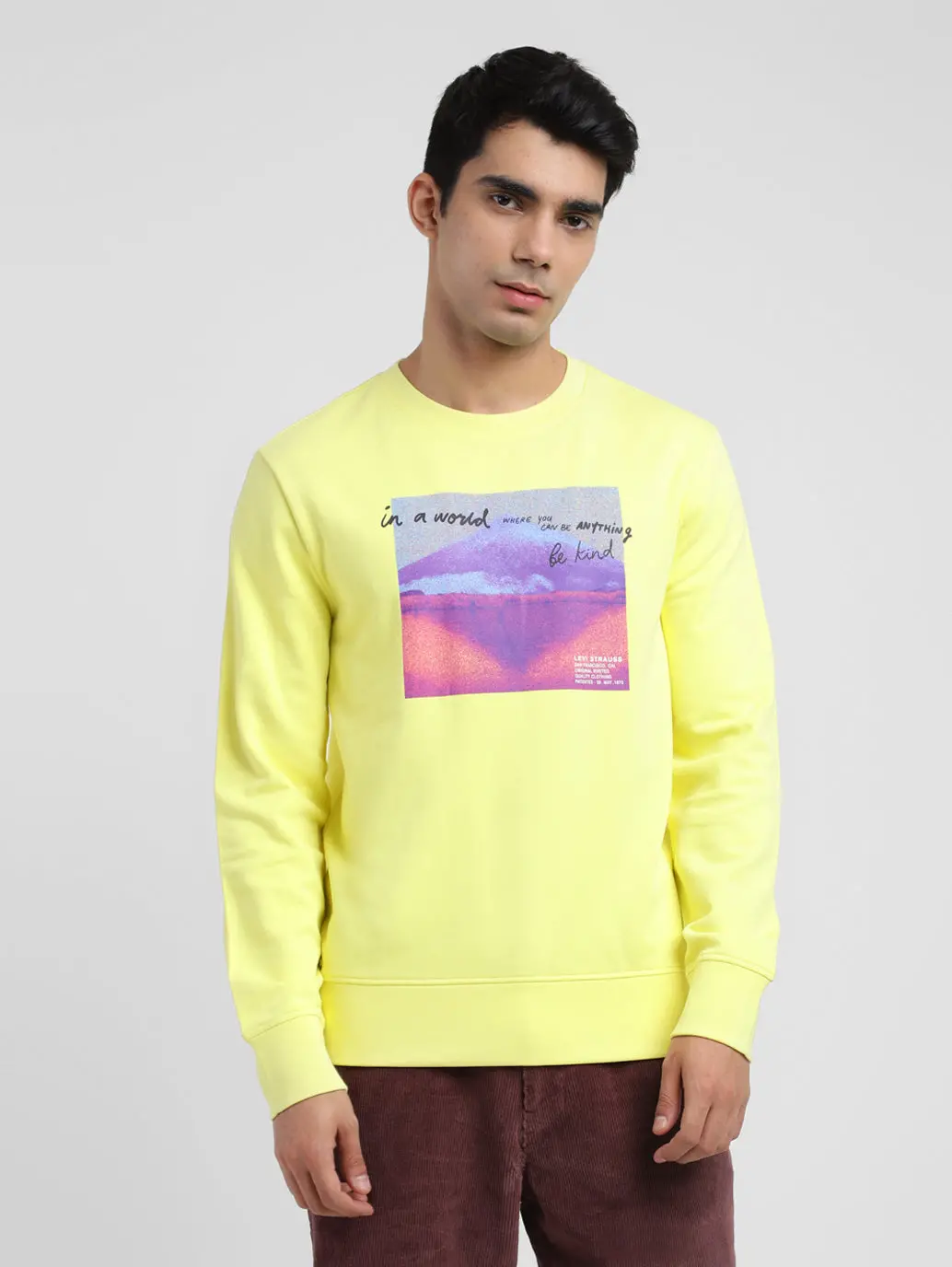 Men's Graphic Print Crew Neck Sweatshirt 1