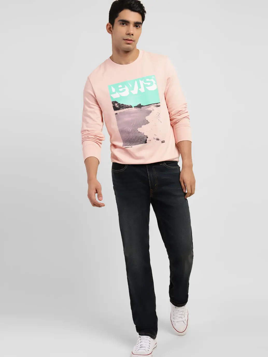 Men's Graphic Print Crew Neck Sweatshirt 1