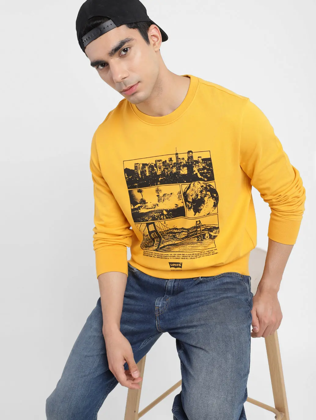 Men's Graphic Print Crew Neck Sweatshirt 1