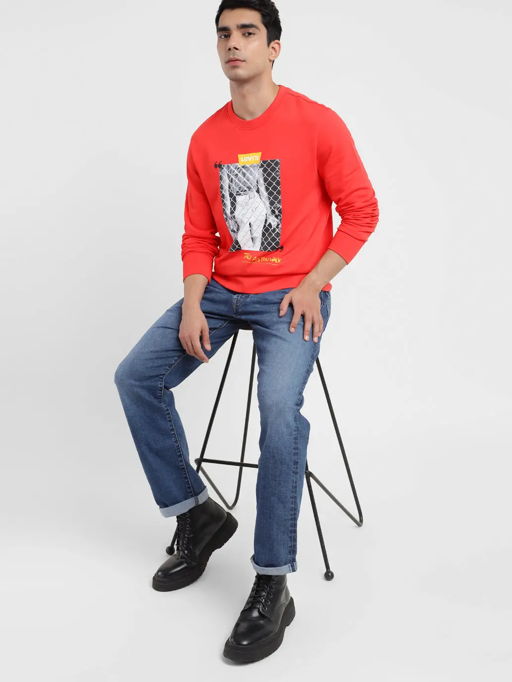 Men's Graphic Print Crew Neck Sweatshirt 1