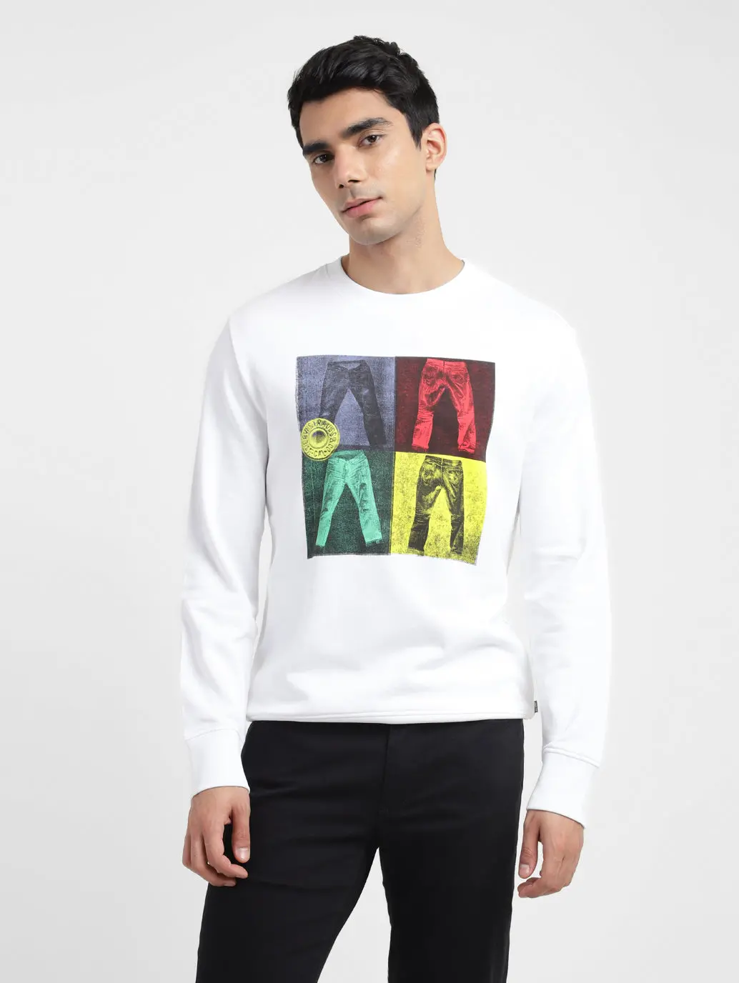 Men's Graphic Print Crew Neck Sweatshirt 1