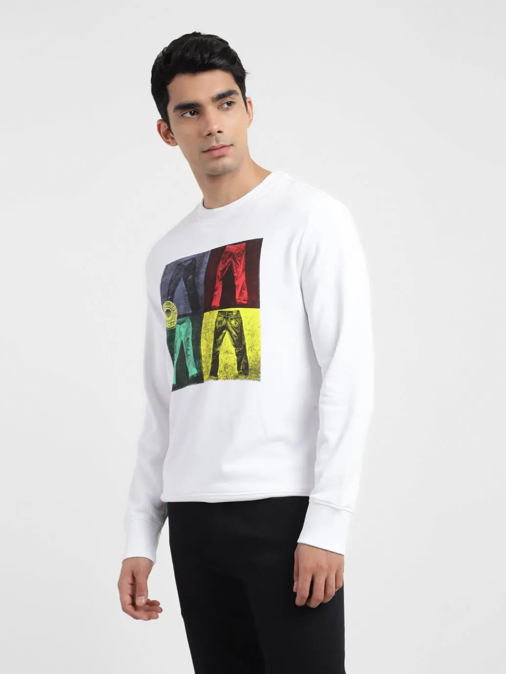 Men's Graphic Print Crew Neck Sweatshirt 4