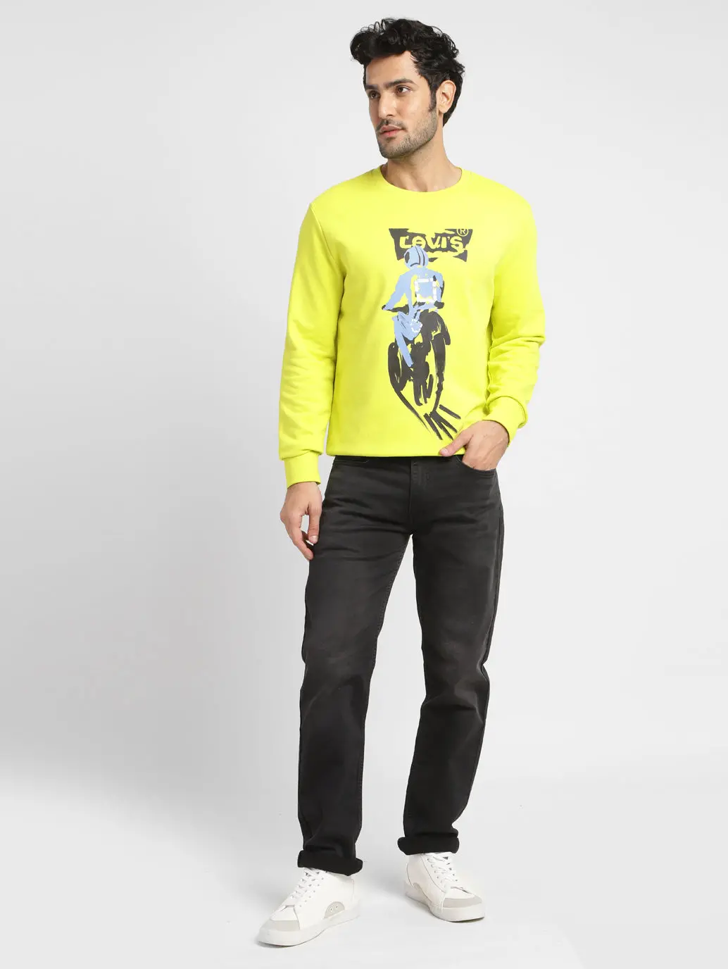 Men's Graphic Print Crew Neck Sweatshirt 2