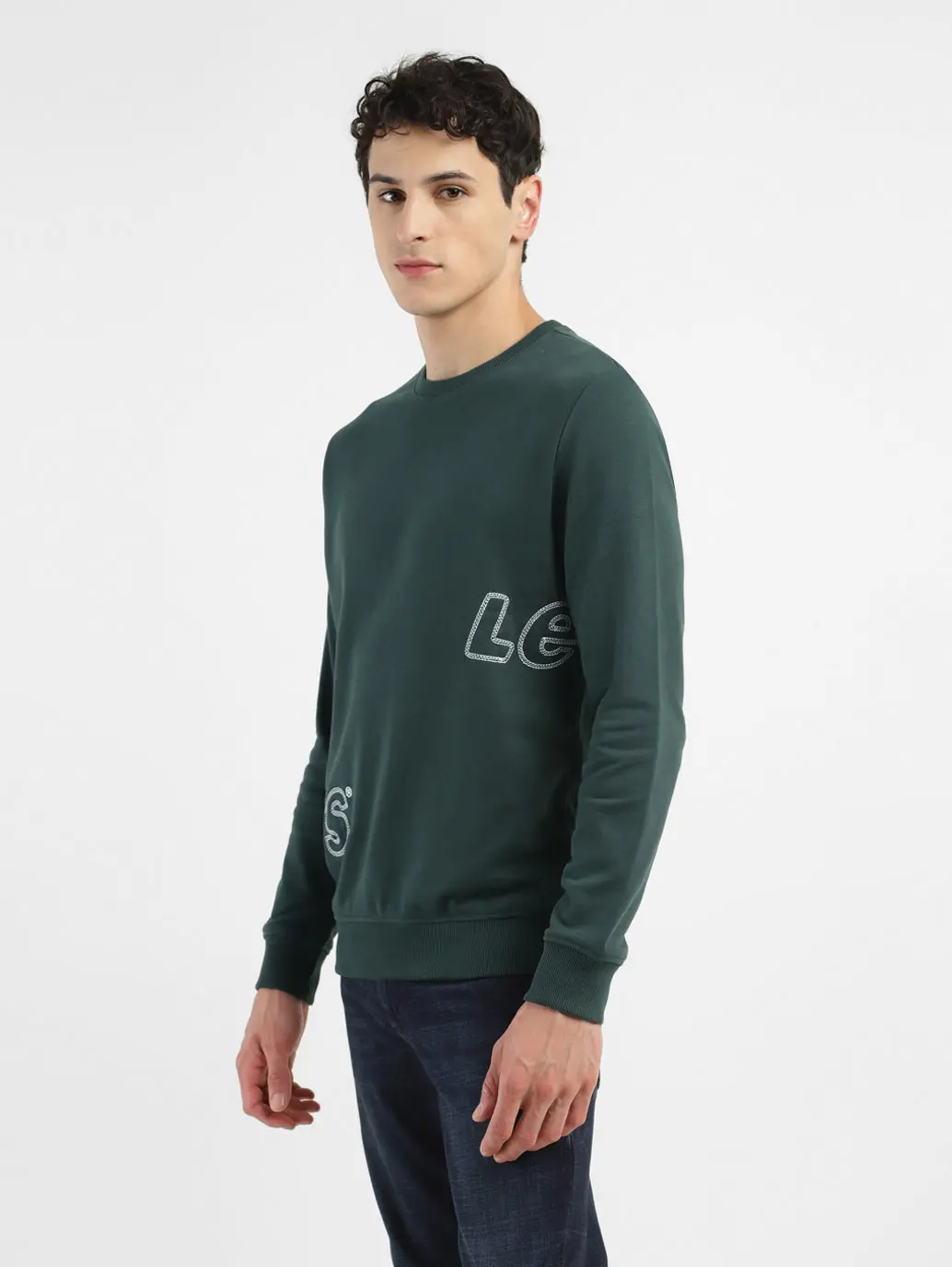 Men's Brand Logo Crew Neck Sweatshirt 4