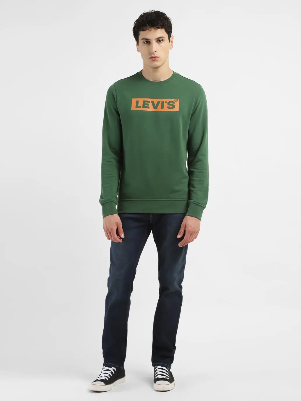 Men's Brand Logo Crew Neck Sweatshirt 1